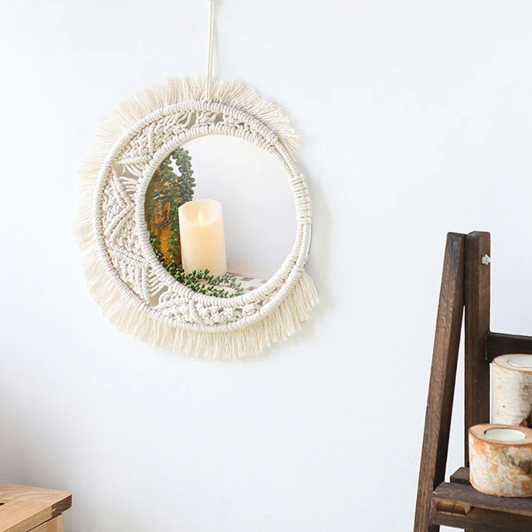 Miroir Demi Lune Macramé&Co | La décoration bohème de votre intérieur