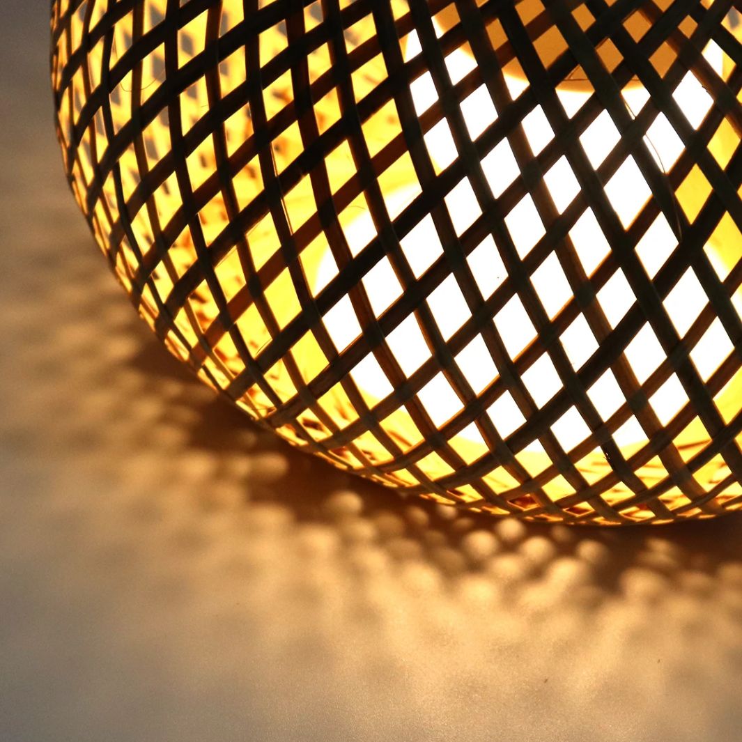 Suspension Luminaire Bois "Jalaya" Macramé&Co | La décoration bohème de votre intérieur