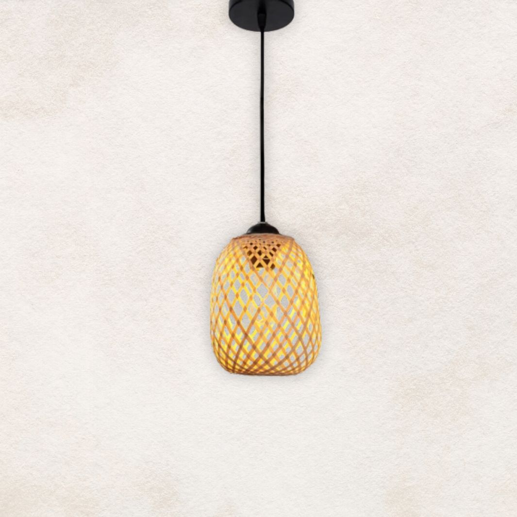 Suspension Luminaire Bois "Jalaya" Macramé&Co | La décoration bohème de votre intérieur