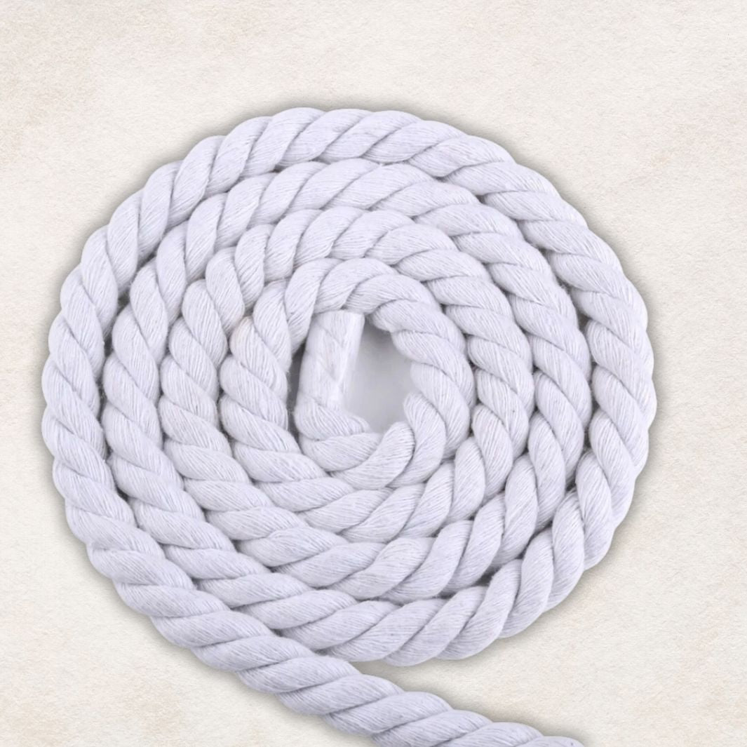 Corde torsadée 15mm Blanc Macramé&Co | La décoration bohème de votre intérieur