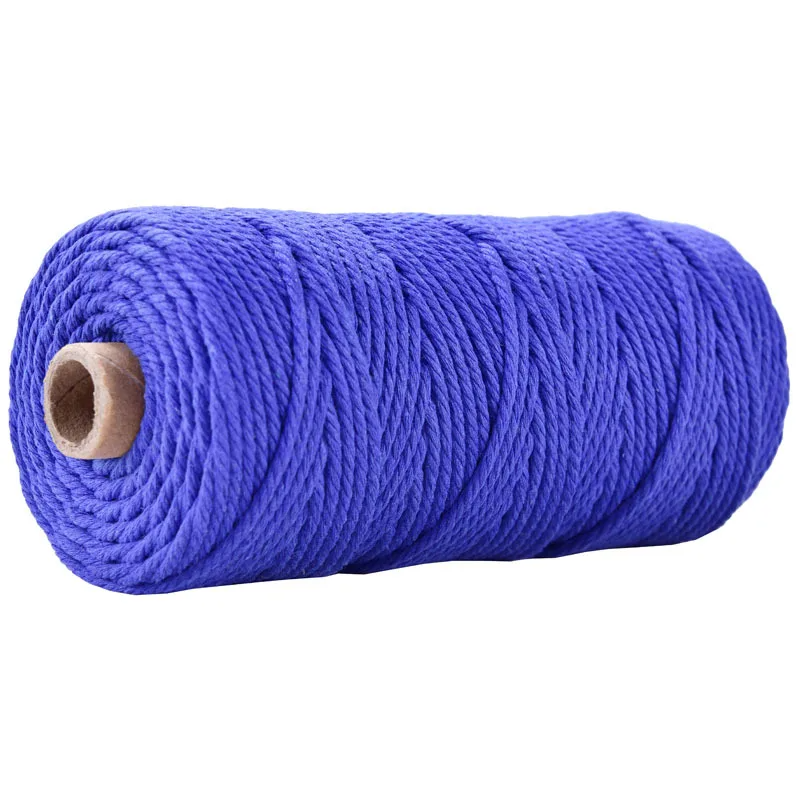 Corde Torsadée 5mm<br>50m Bleu Majorelle Macramé&Co | La décoration bohème de votre intérieur