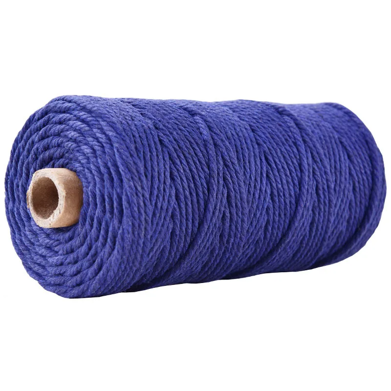 Corde Torsadée 5mm<br>50m Bleu Nuit Macramé&Co | La décoration bohème de votre intérieur