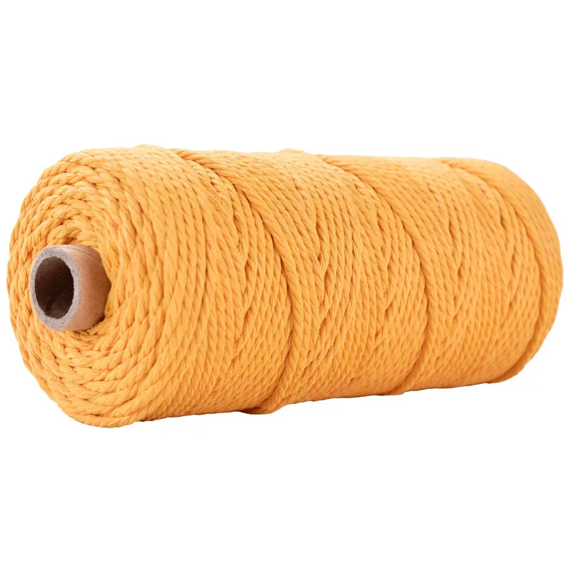 Corde Torsadée 5mm<br>50m Jaune Or Macramé&Co | La décoration bohème de votre intérieur