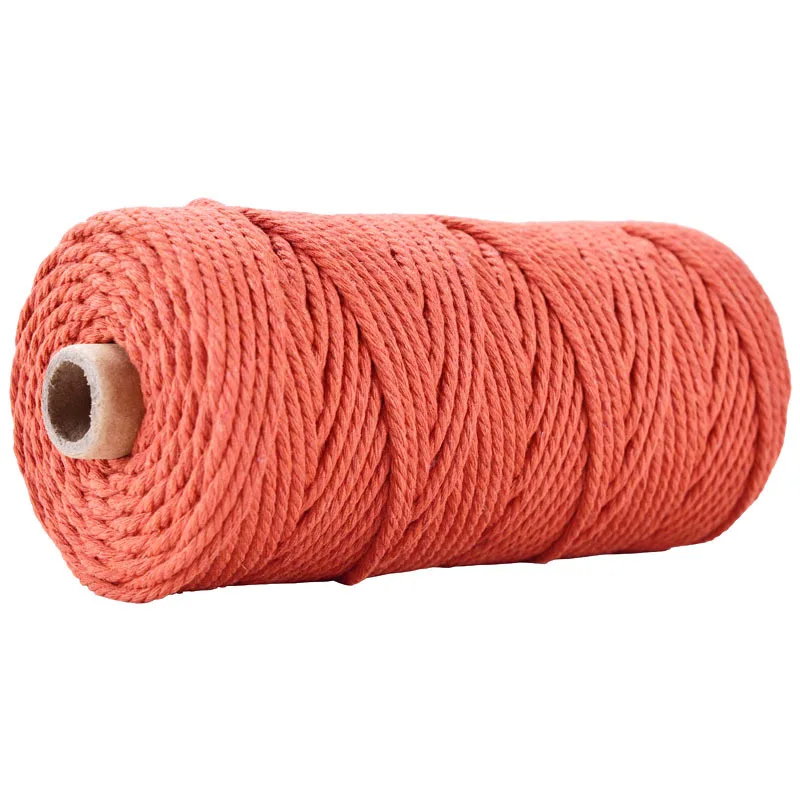 Corde Torsadée 5mm<br>50m Orange Chinois Macramé&Co | La décoration bohème de votre intérieur