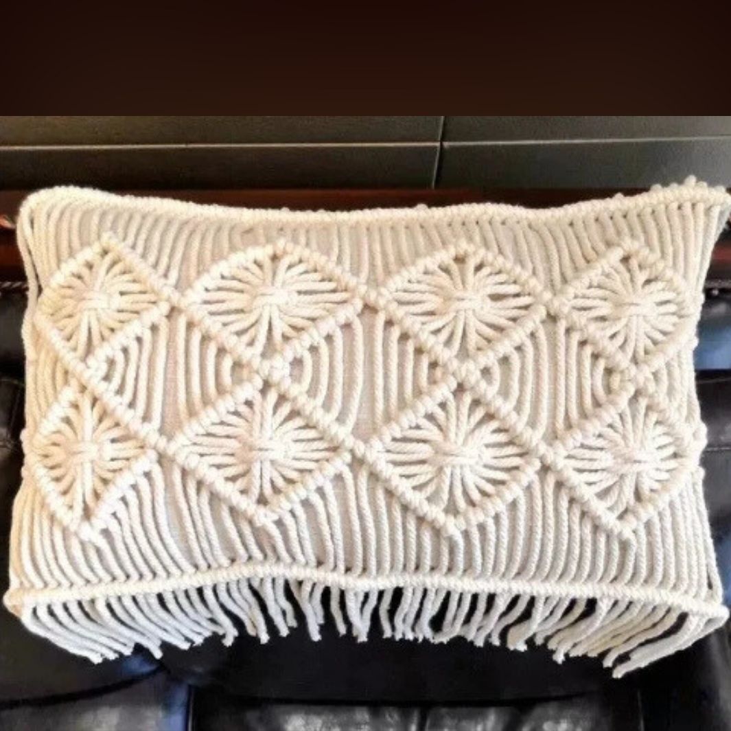 Housse Coussin Macramé "Mar"