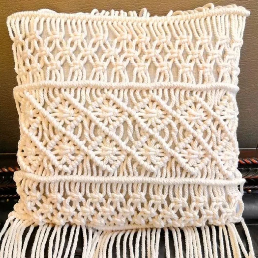 Housse Coussin Macramé "Nazaré"