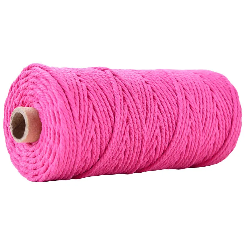 Corde Torsadée 5mm<br>50m Rose Bonbon Macramé&Co | La décoration bohème de votre intérieur