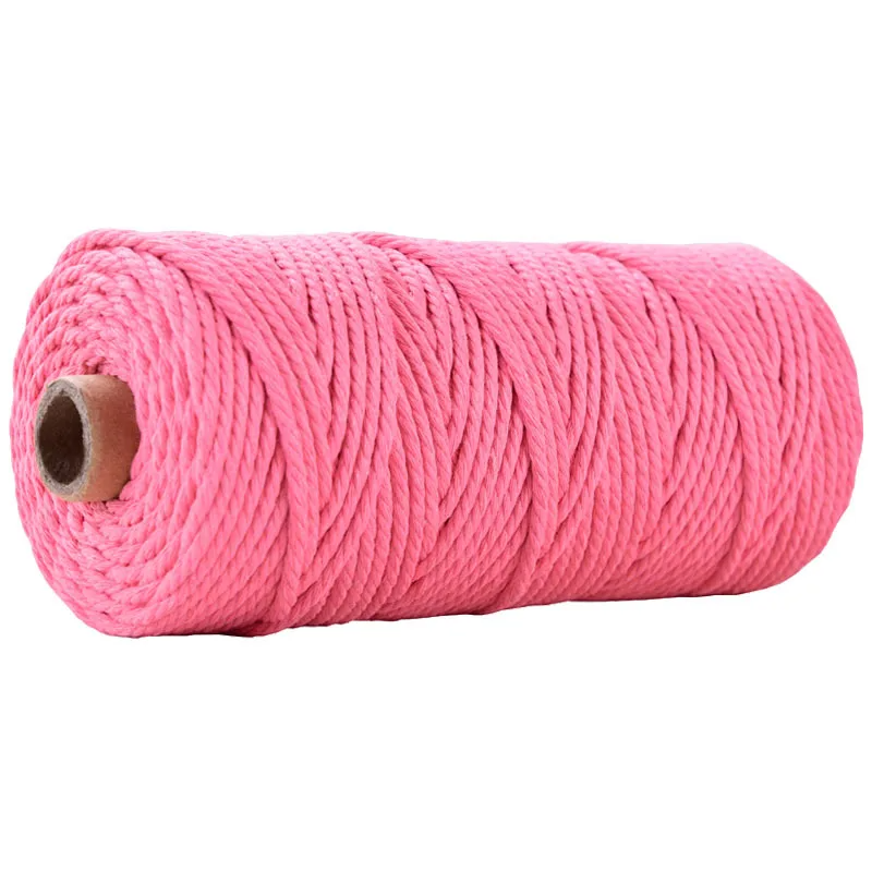 Corde Torsadée 5mm<br>50m Rose Pêche Macramé&Co | La décoration bohème de votre intérieur