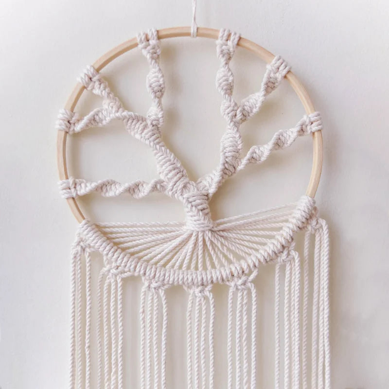 Attrape Reve Arbre de Vie Écru Macramé&Co | La décoration bohème de votre intérieur