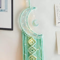 Attrape Reve Lumineux "ShambalaLight" Menthe Macramé&Co | La décoration bohème de votre intérieur