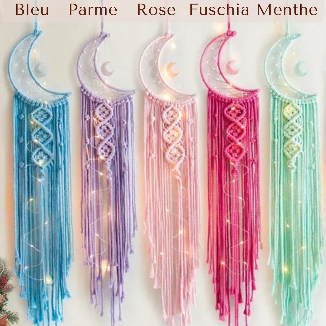 Attrape Reve Lumineux "ShambalaLight" Macramé&Co | La décoration bohème de votre intérieur