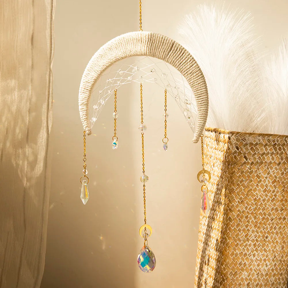 Attrape Reve Lune Dentelle Macramé&Co | La décoration bohème de votre intérieur