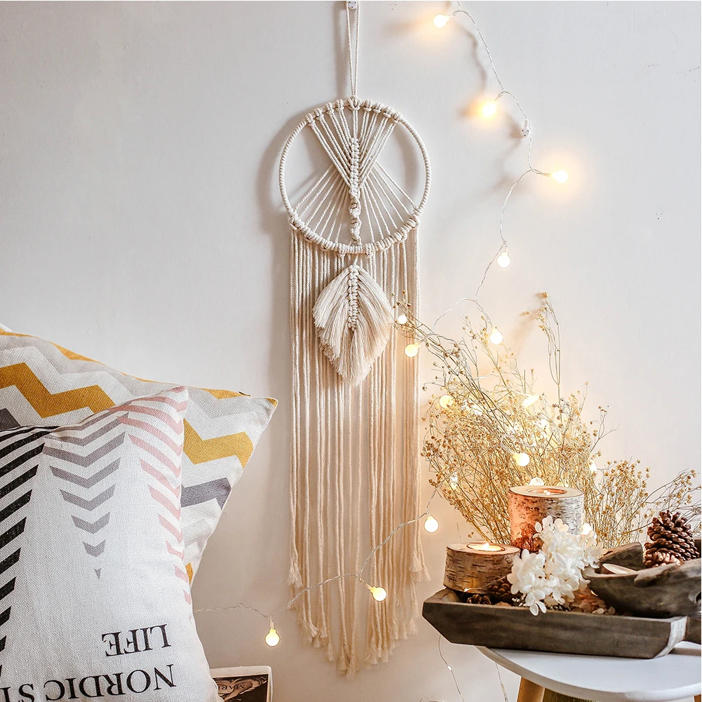 Attrape Reve Macramé Feuille Macramé&Co | La décoration bohème de votre intérieur