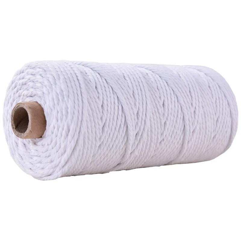 Corde Torsadée 5mm<br>50m Blanc Parfait Macramé&Co | La décoration bohème de votre intérieur