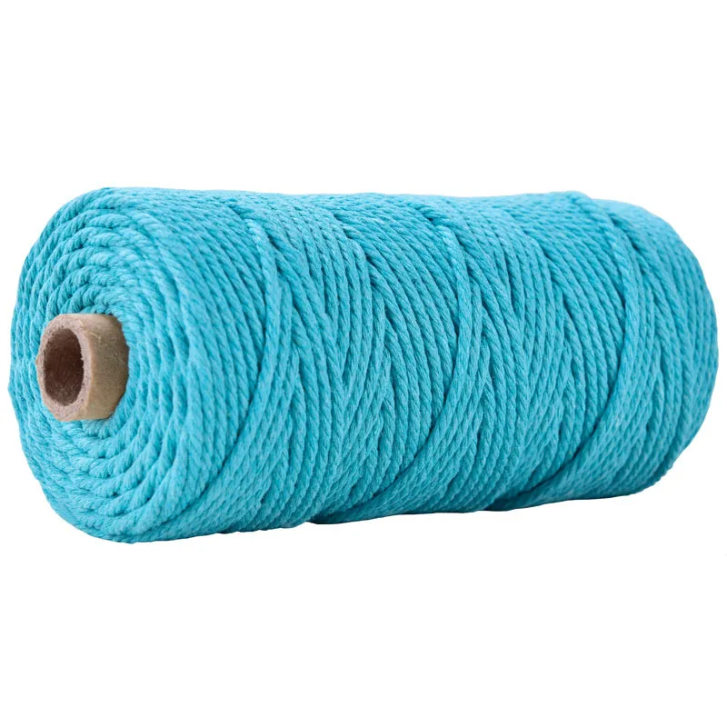 Corde Torsadée 5mm<br>50m Bleu des Mers Macramé&Co | La décoration bohème de votre intérieur