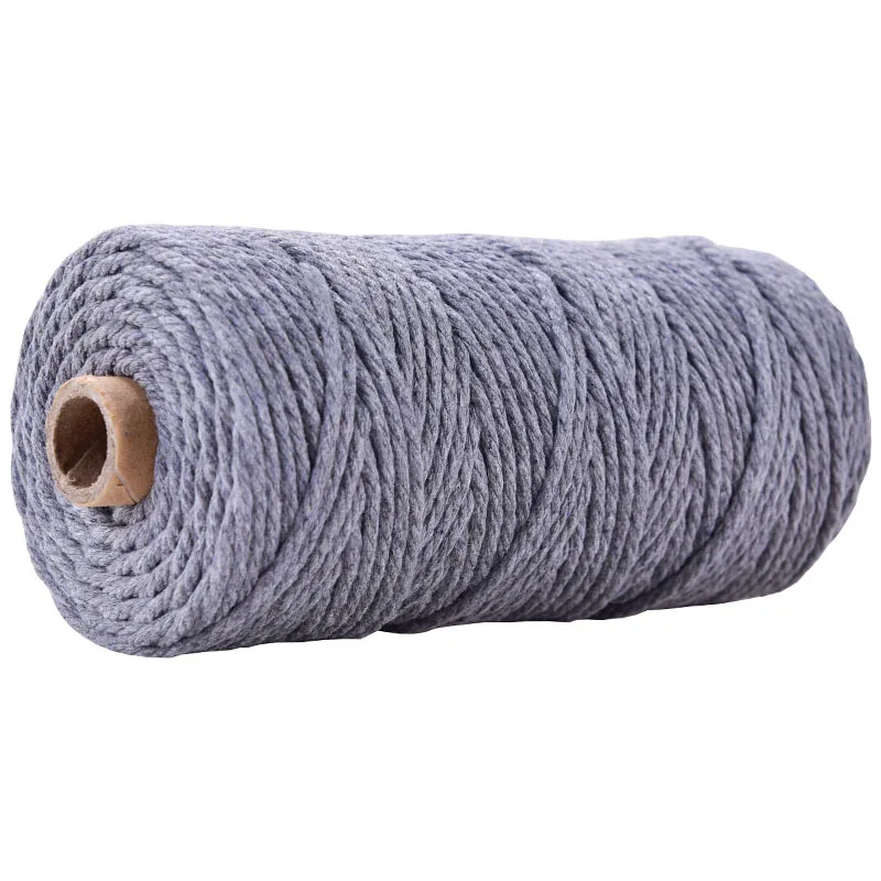 Corde Torsadée 3mm Gris Foncé Macramé&Co | La décoration bohème de votre intérieur