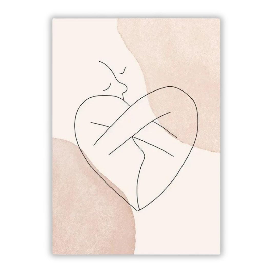 Dessin Cœur Amour "Heart" A5 (15X20cm) Macramé&Co | La décoration bohème de votre intérieur