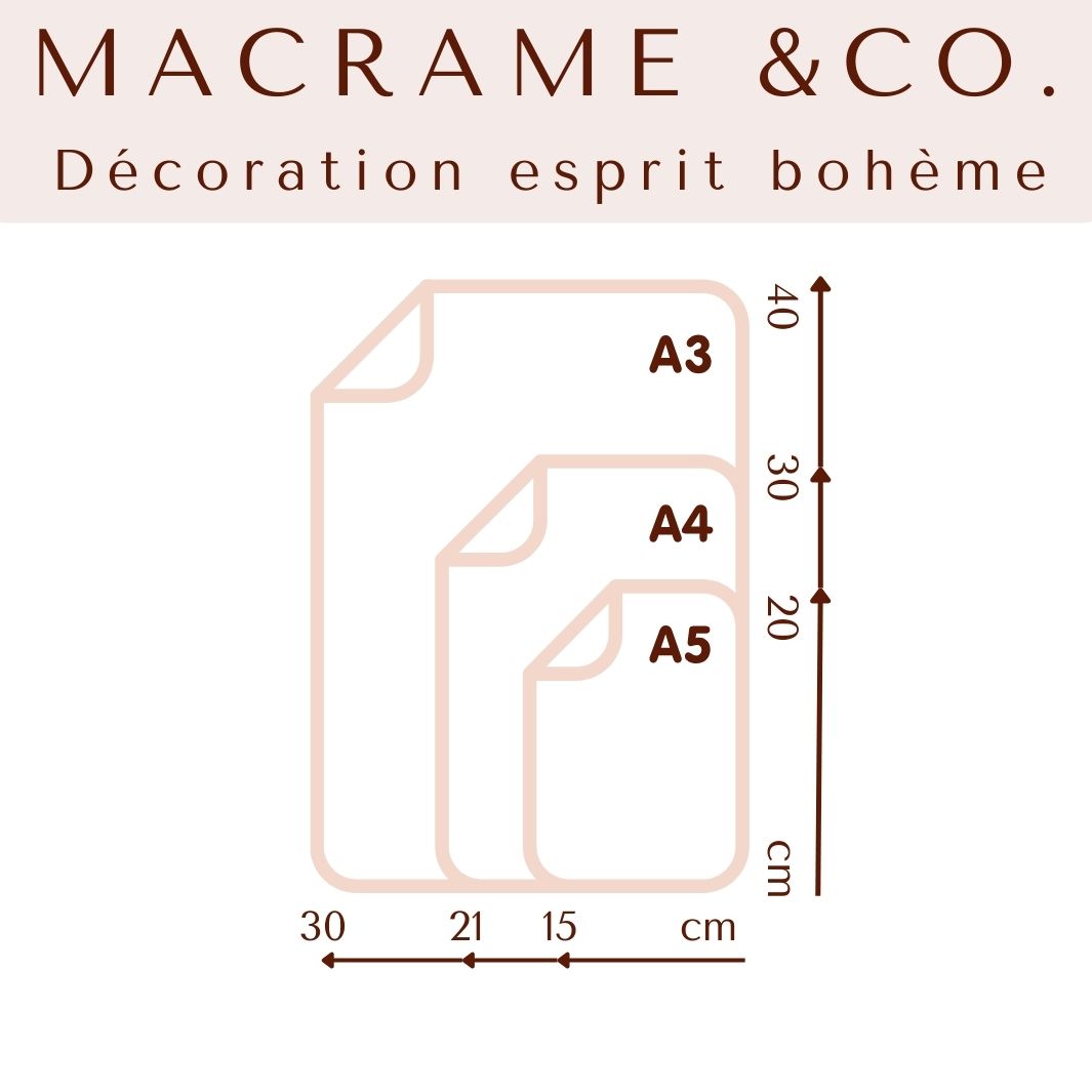 Dessin Cœur Amour "Heart" Macramé&Co | La décoration bohème de votre intérieur