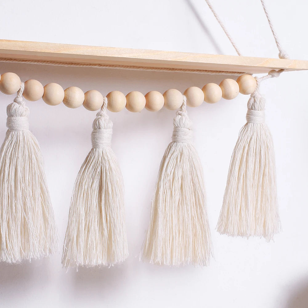 Étagère Macramé Perles "Nieve" Macramé&Co | La décoration bohème de votre intérieur