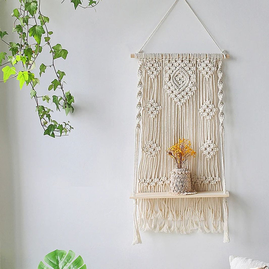Étagère Murale Bohème Macramé "Goya" Macramé&Co | La décoration bohème de votre intérieur