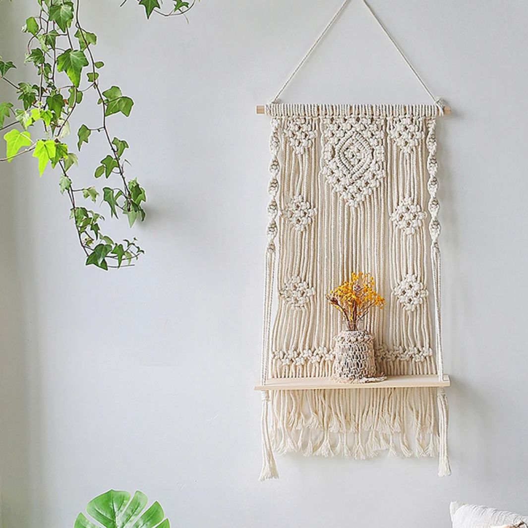 Étagère Murale Bohème Macramé "Goya" Macramé&Co | La décoration bohème de votre intérieur
