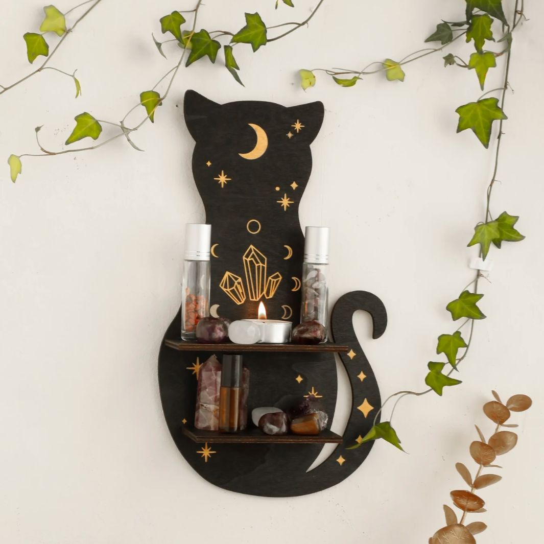 Étagère Murale Bois "Kitten" Macramé&Co | La décoration bohème de votre intérieur