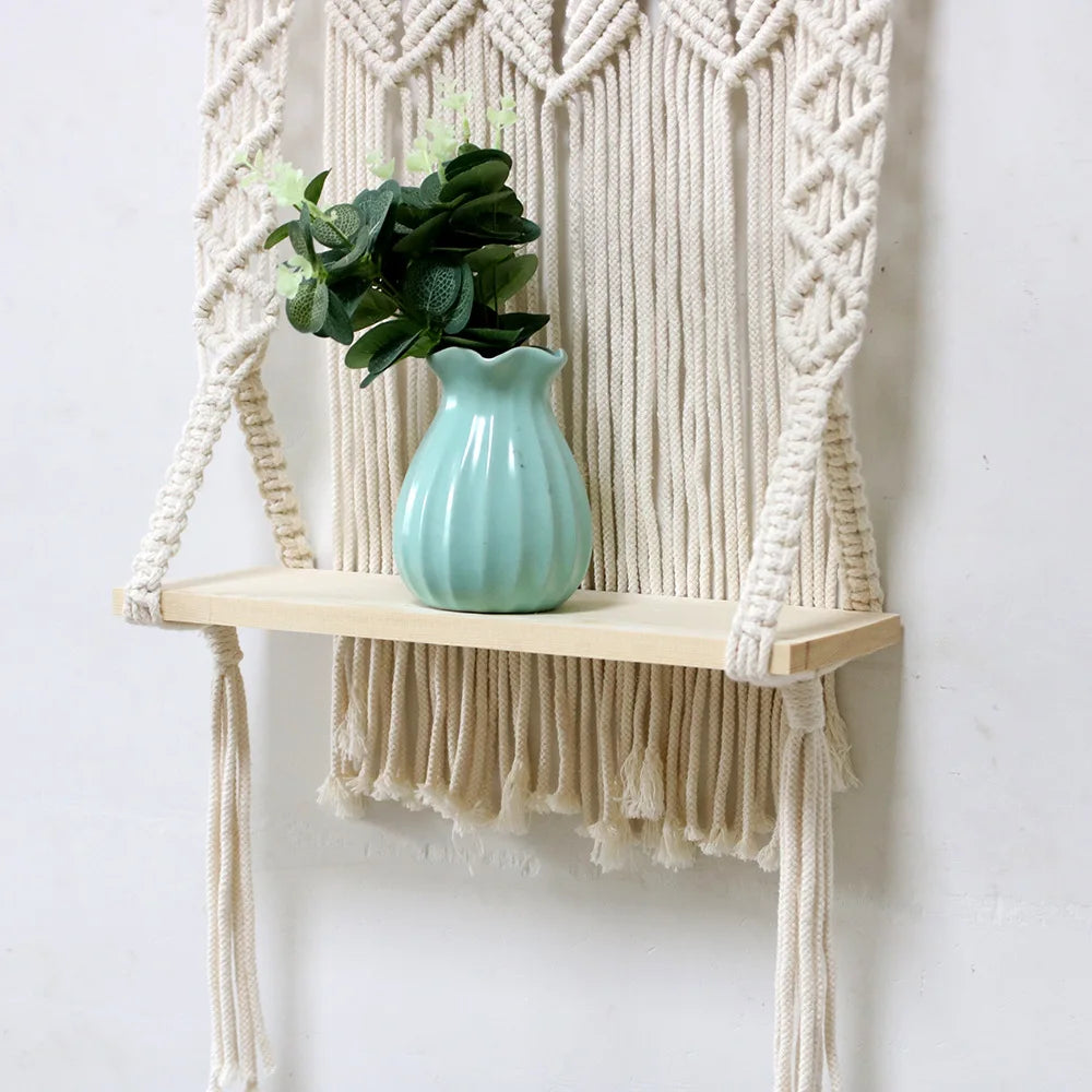 Étagère Suspendue Macramé "Veracruz" Macramé&Co | La décoration bohème de votre intérieur