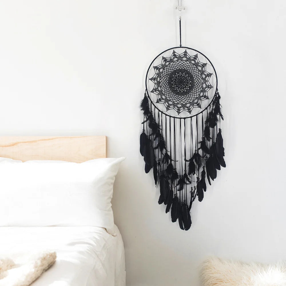 Grand Attrape Reve Noir Macramé&Co | La décoration bohème de votre intérieur