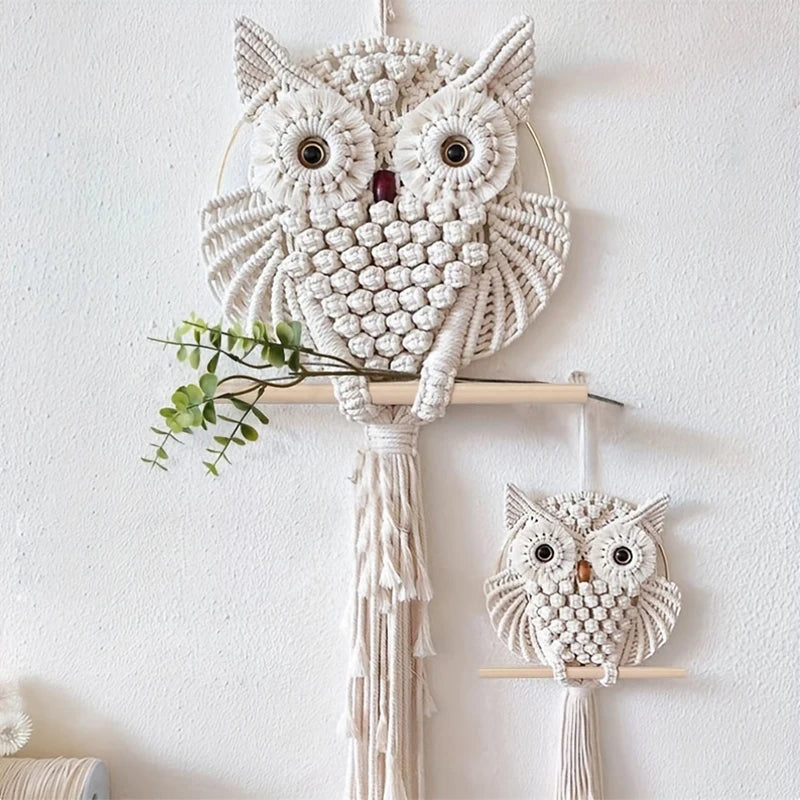 Hibou Macramé Macramé&Co | La décoration bohème de votre intérieur