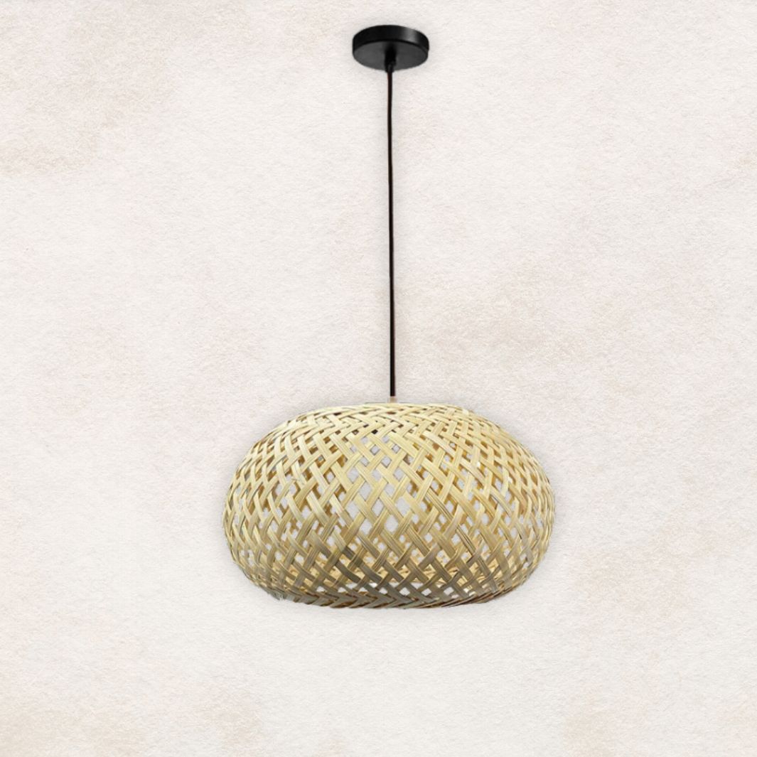 Luminaire Bambou "Santiago" Noir Macramé&Co | La décoration bohème de votre intérieur