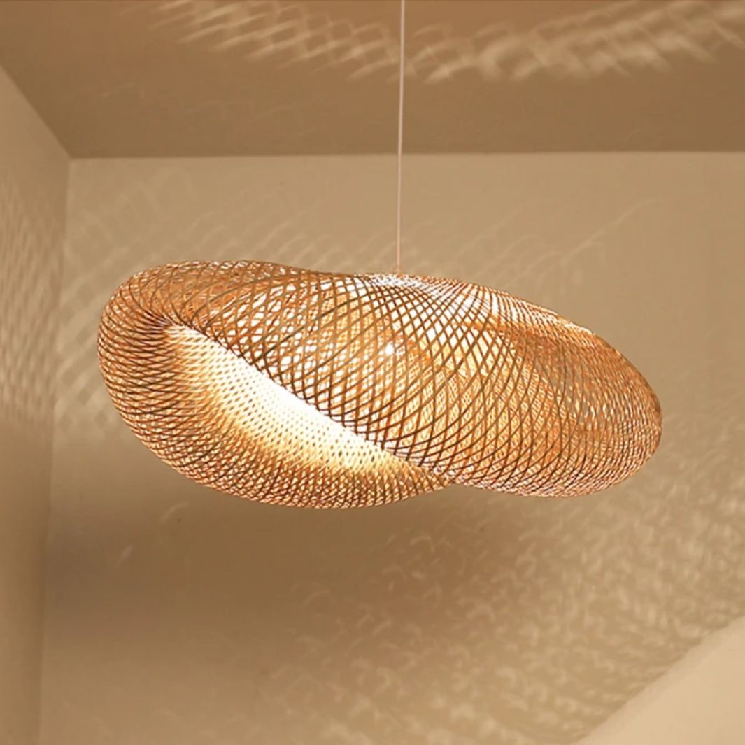 Luminaire Suspension Bois "Paola" Macramé&Co | La décoration bohème de votre intérieur