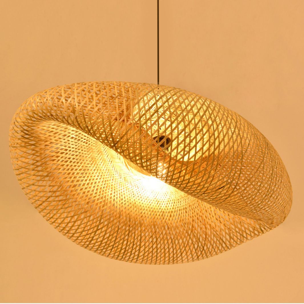 Luminaire Suspension Bois "Paola" Macramé&Co | La décoration bohème de votre intérieur