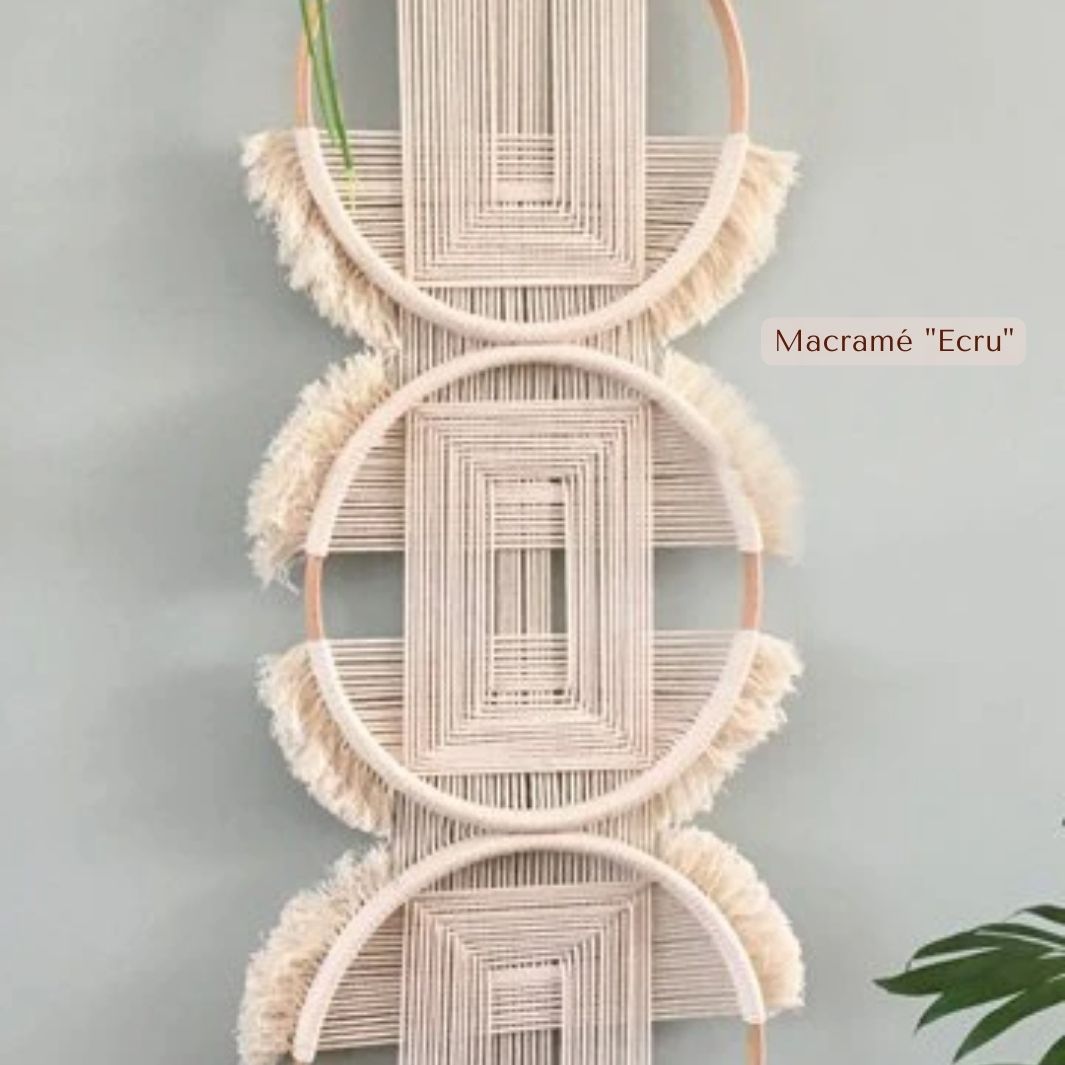 Macramé Décoration Murale "Lima" Écru Macramé&Co