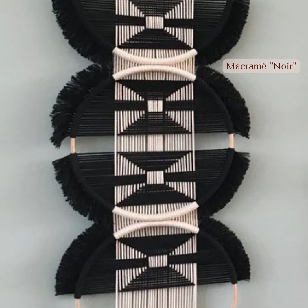 Macramé Décoration Murale "Lima" Noir Macramé&Co