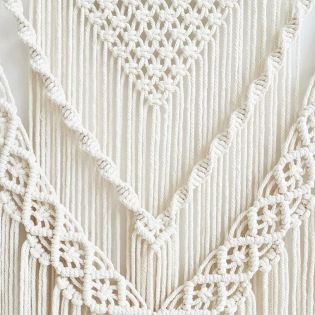 Macramé Mural Bohème "Bali" Support en bois Macramé&Co