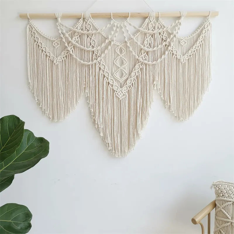 Macramé Mural "Bornéo" Support en bois Macramé&Co