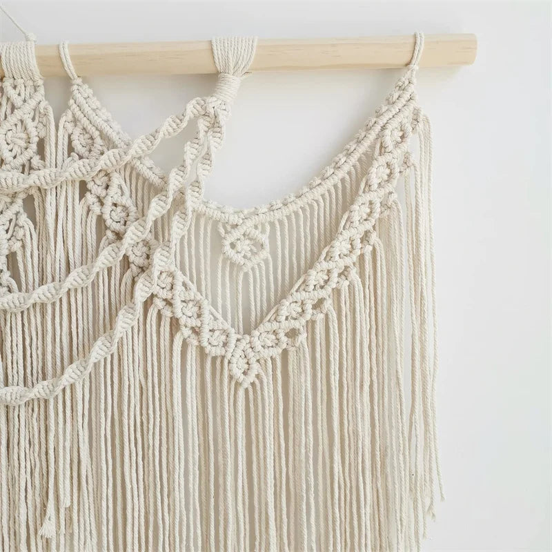 Macramé Mural "Bornéo" Support en bois Macramé&Co