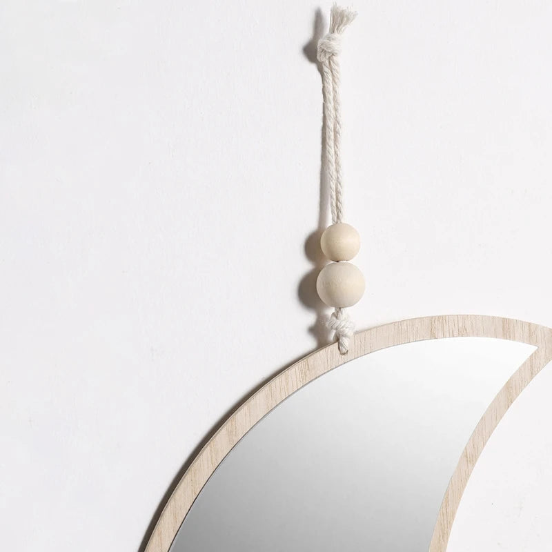 Miroir Bois "Moon" Macramé&Co | La décoration bohème de votre intérieur