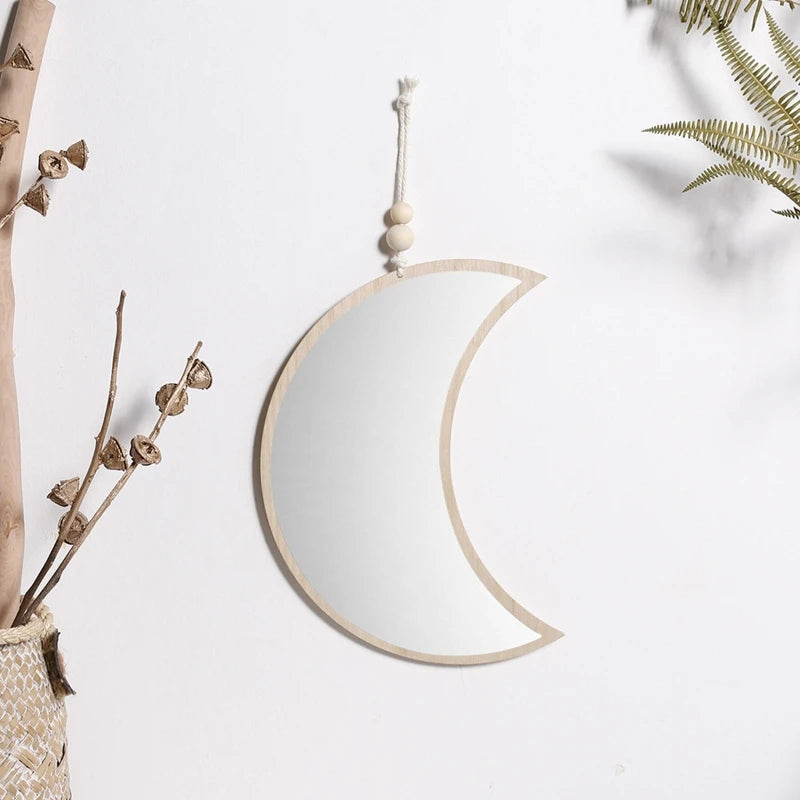 Miroir Bois "Moon" Macramé&Co | La décoration bohème de votre intérieur