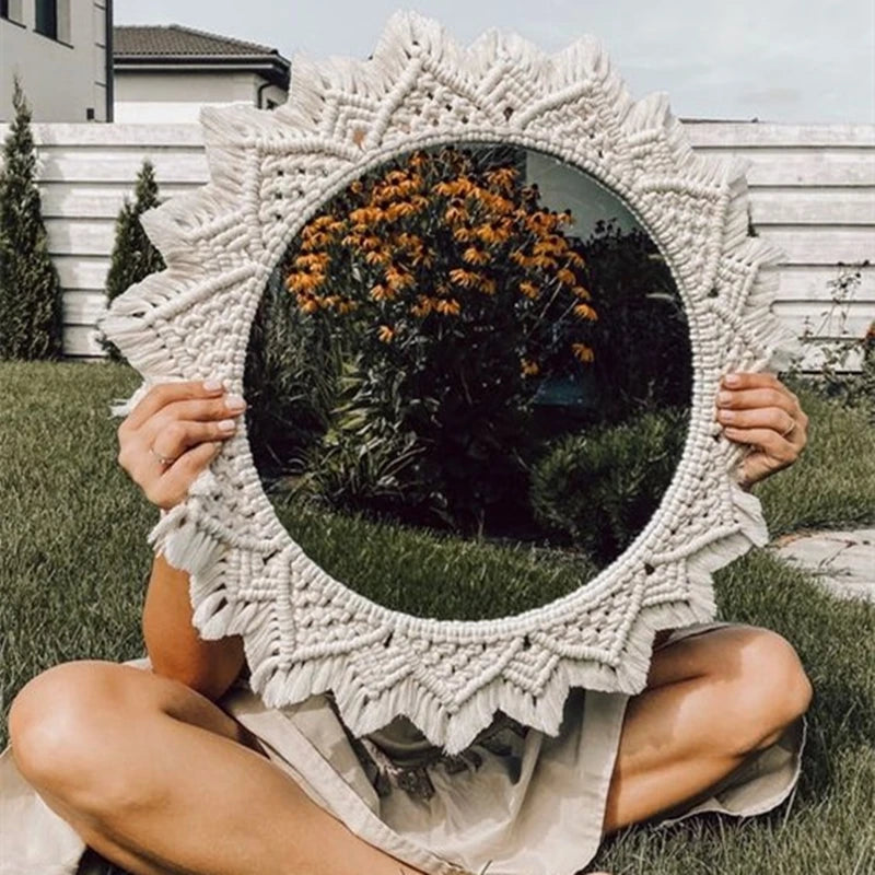 Miroir Macramé 40cm Macramé&Co | La décoration bohème de votre intérieur