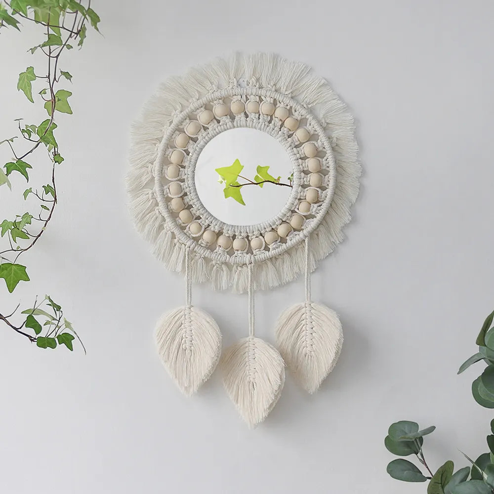 Miroir Macramé Plume Macramé&Co | La décoration bohème de votre intérieur