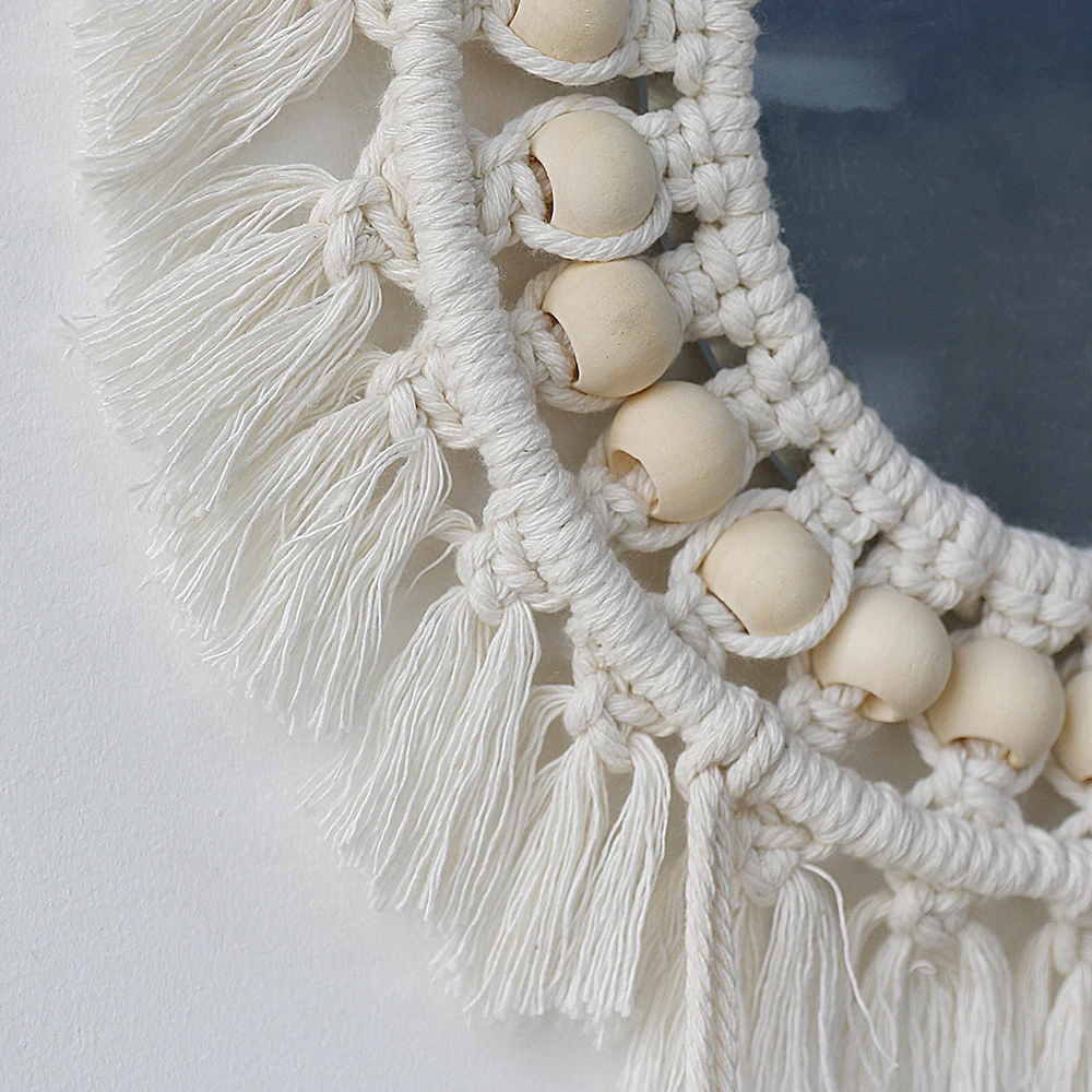 Miroir Macramé Plume Macramé&Co | La décoration bohème de votre intérieur