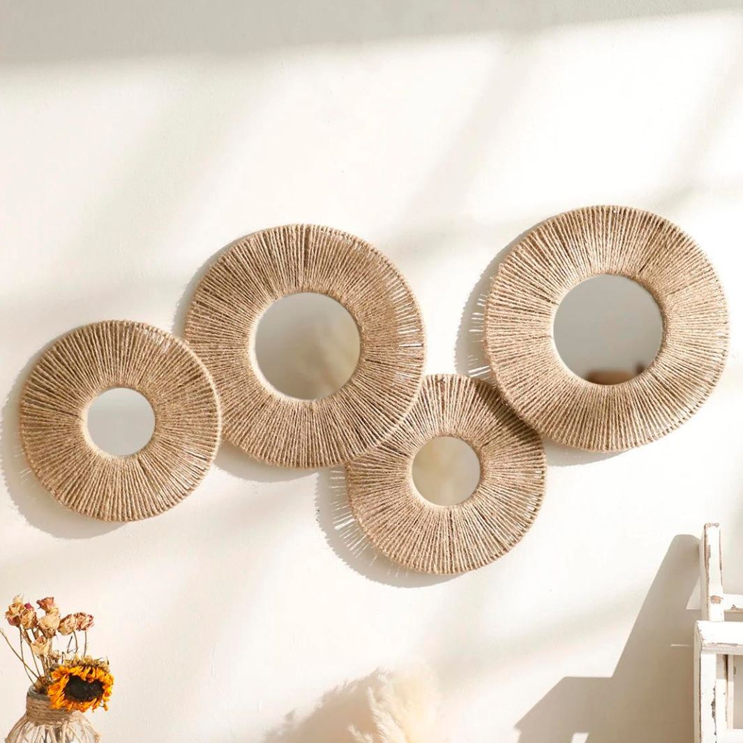 Miroir Rond "Fidji" Macramé&Co | La décoration bohème de votre intérieur