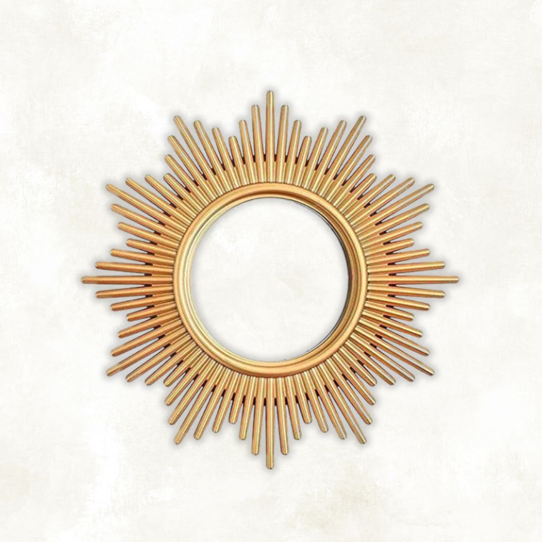 Miroir soleil doré Doré Macramé&Co | La décoration bohème de votre intérieur