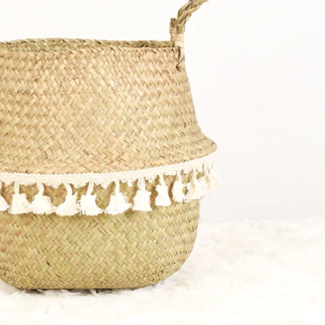 Panier de Rangement Osier "Savanah" Macramé&Co | La décoration bohème de votre intérieur