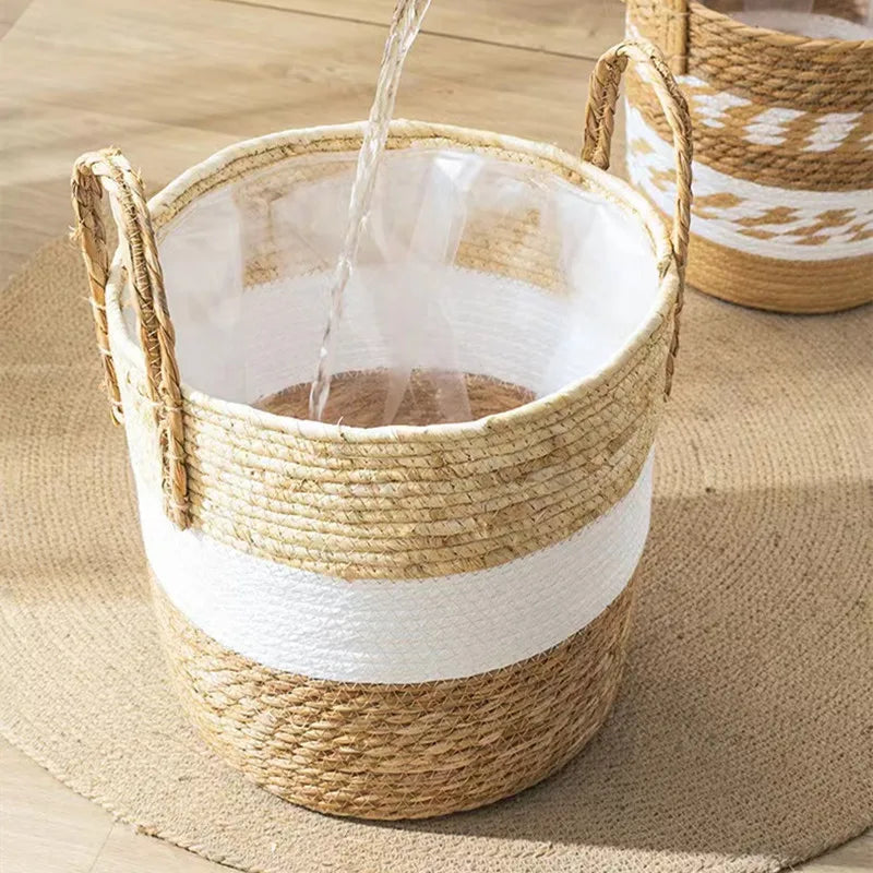 Panier de Rangement Salle de Bain "Blanco" Macramé&Co | La décoration bohème de votre intérieur