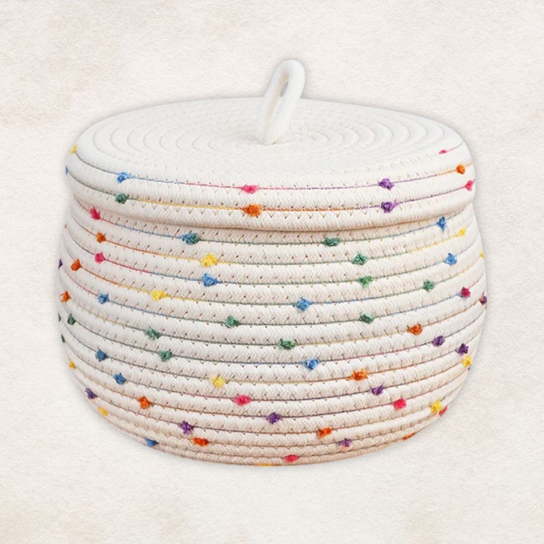 Panier de Rangement Tissu "Perú" Macramé&Co | La décoration bohème de votre intérieur