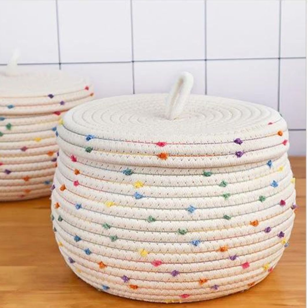 Panier de Rangement Tissu "Perú" Macramé&Co | La décoration bohème de votre intérieur