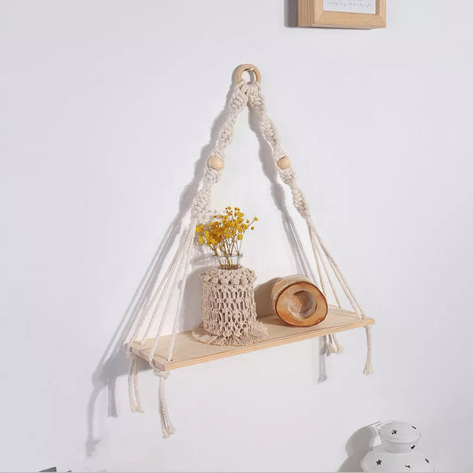 Petite Étagère Murale Macramé "Sienna" Macramé&Co | La décoration bohème de votre intérieur