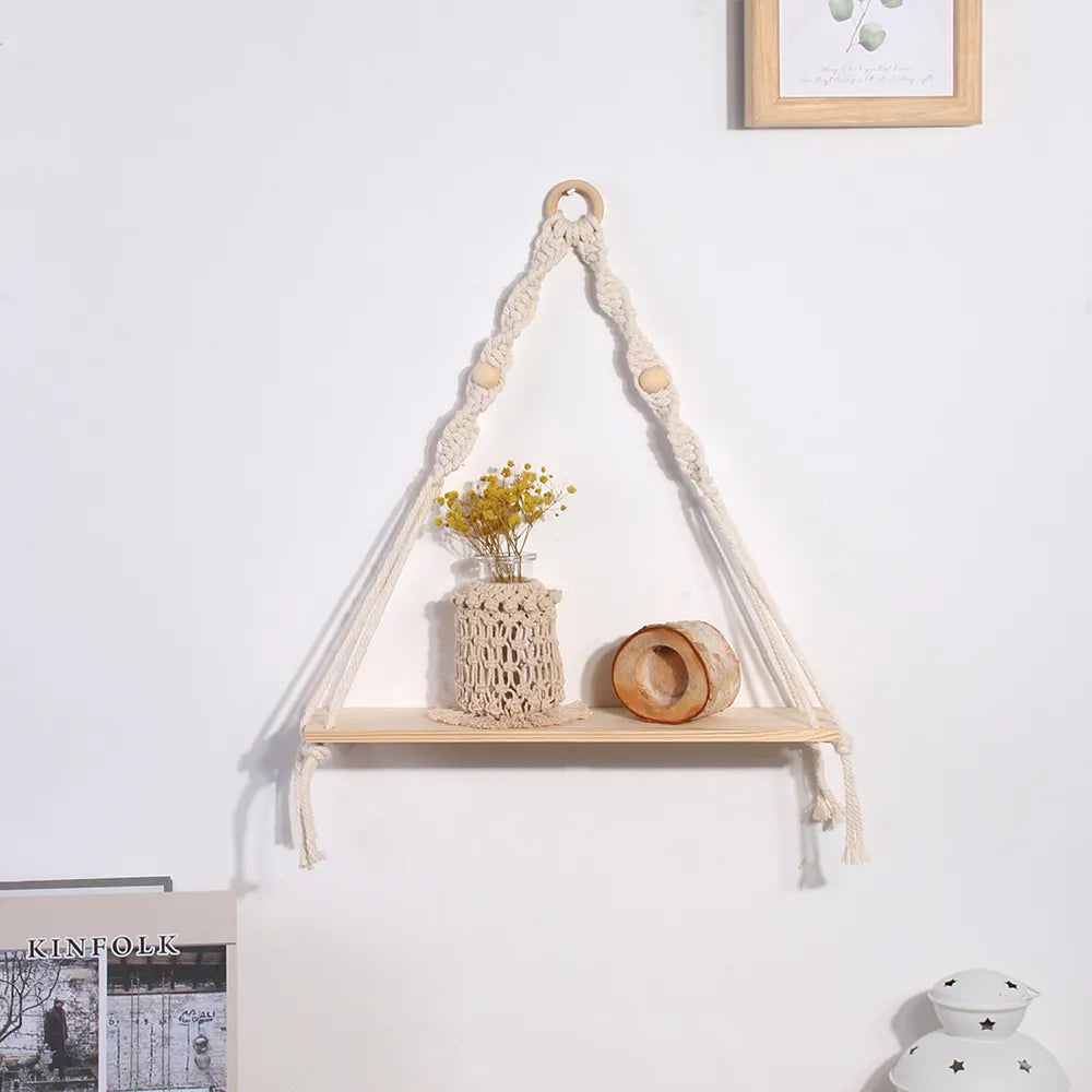 Petite Étagère Murale Macramé "Sienna" Macramé&Co | La décoration bohème de votre intérieur
